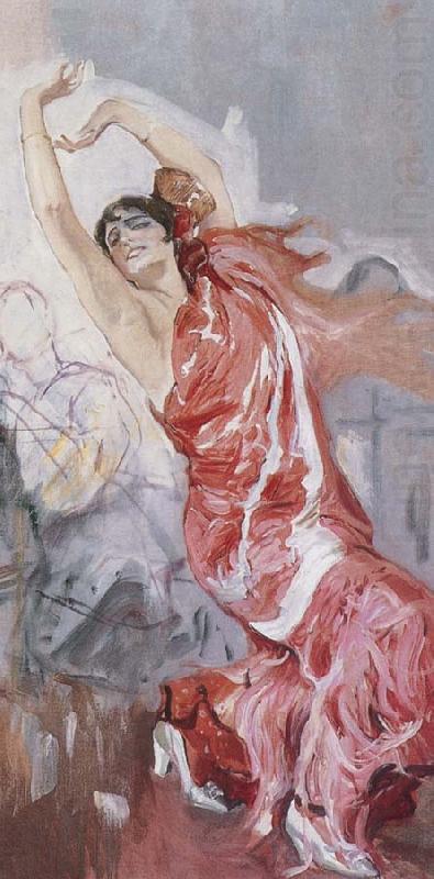 Long red dance, Joaquin Sorolla